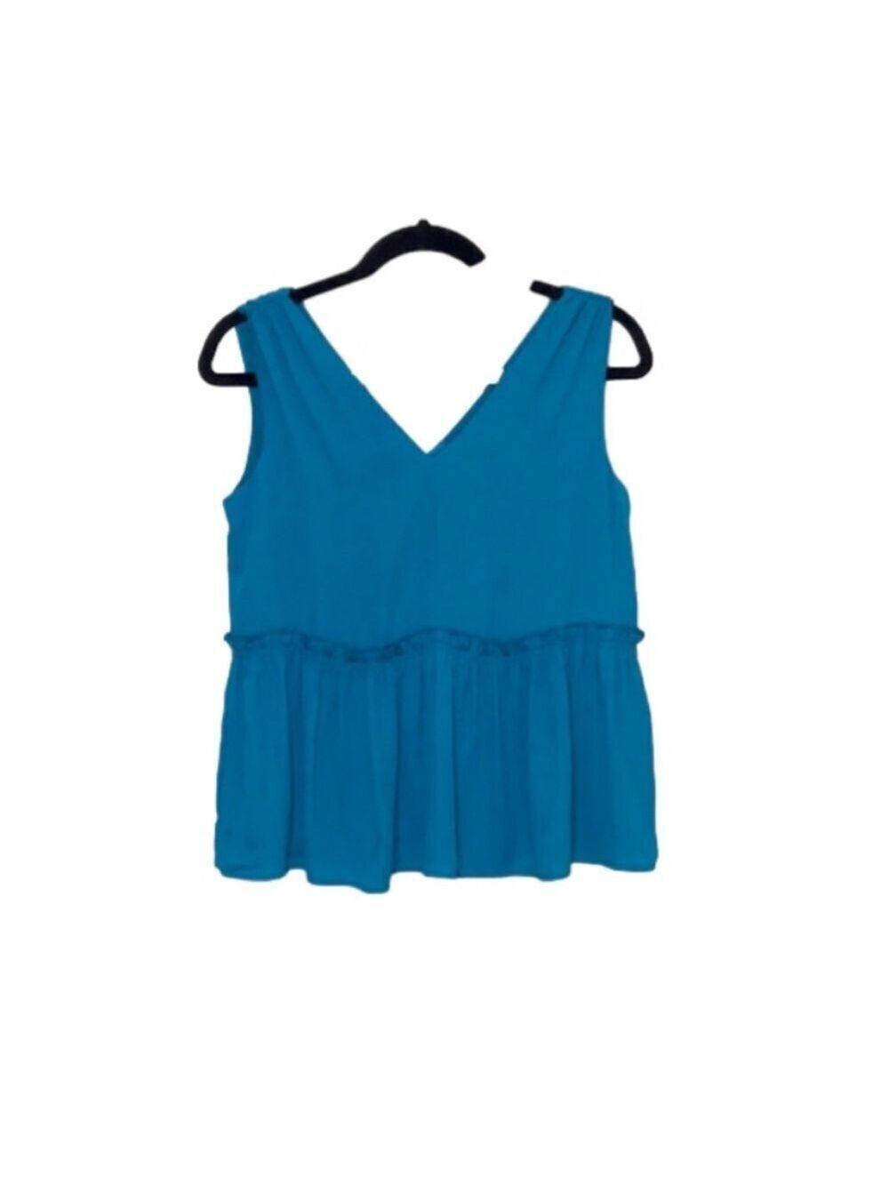 𝅺NWT LOFT AQUA BLUE SLEEVELESS BLOUSE XS